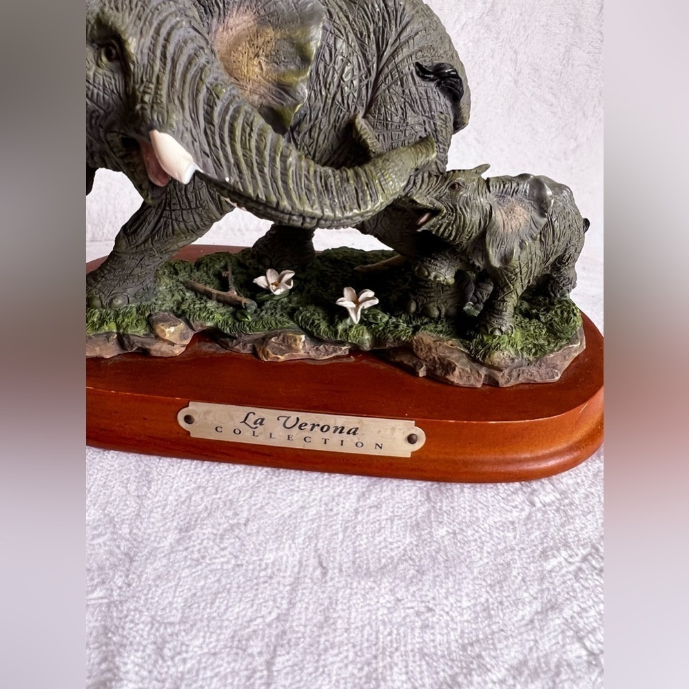 La Verona Collection Elephant With Baby Figurines Elephant babyelephant statue - Picture 6 of 16